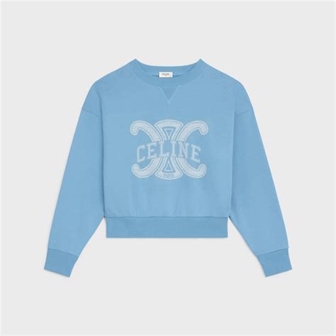 celine triomphe sweatshirt|Celine triomphe sweatshirt in cotton fleece.